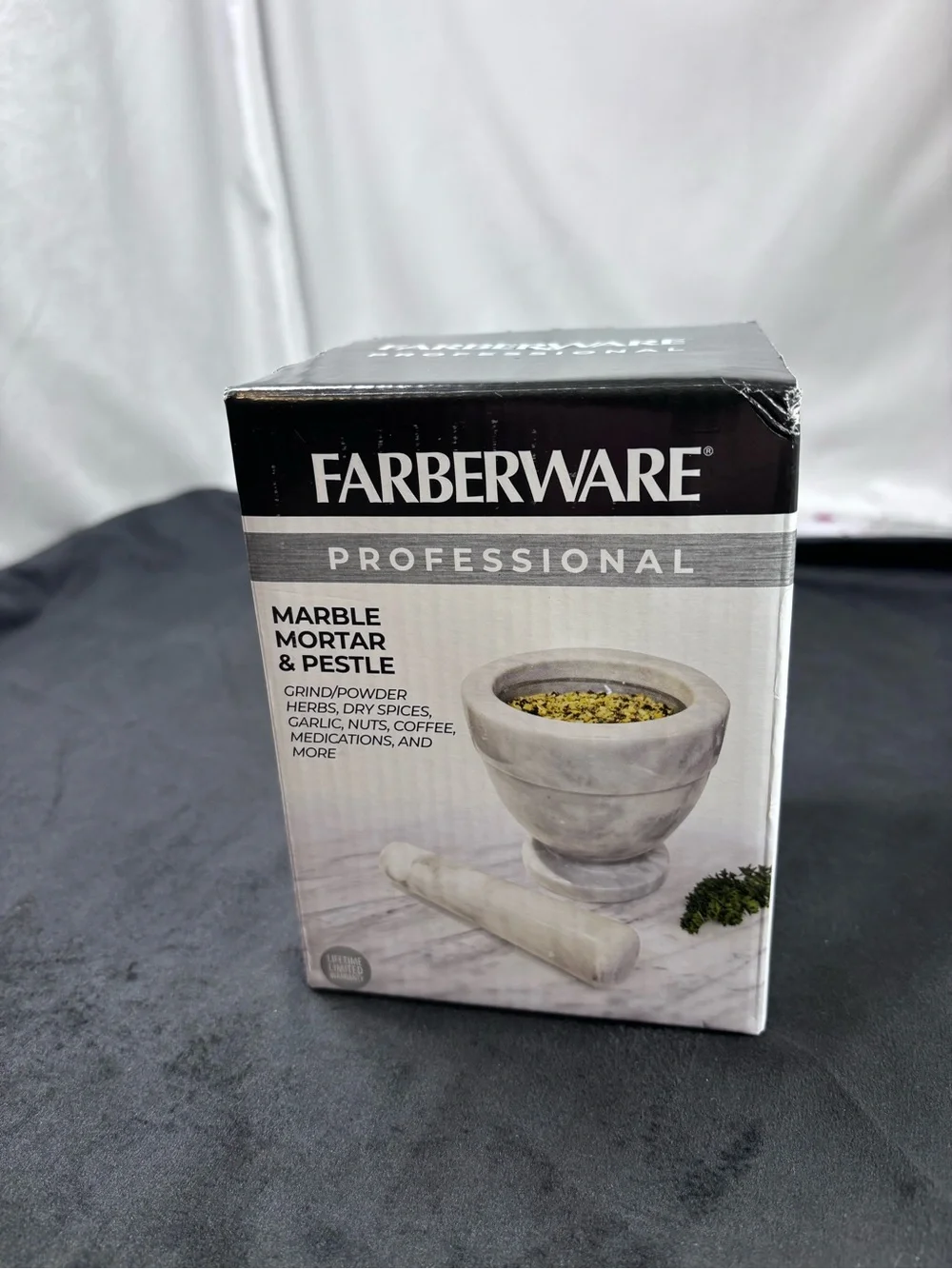 Farberware Professional Marble Mortar & Pestle | Genuine Marble | NIB